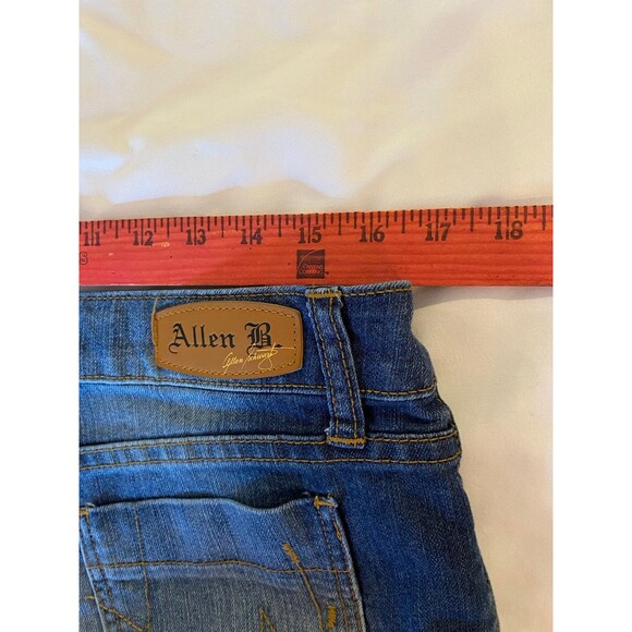 Allen B WomansShort Shorts Size 12 Distressed Daisy Dukes w/fringed Edge - Picture 7 of 9